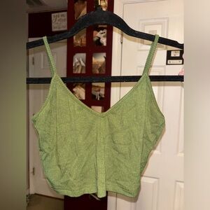 SHEIN Green Ribbed Fitted Camisole
